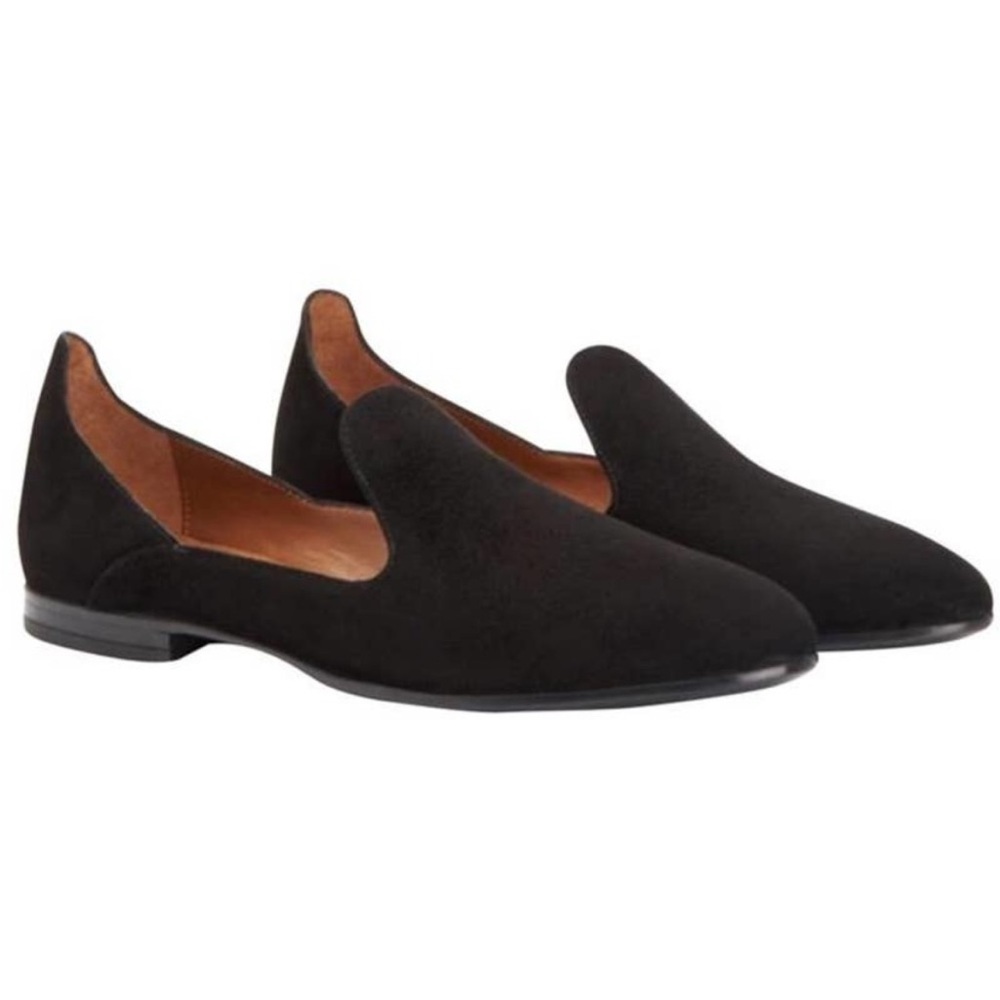 Aquatalia Emmaline Suede Leather Slip On Flats
Loafer, Black